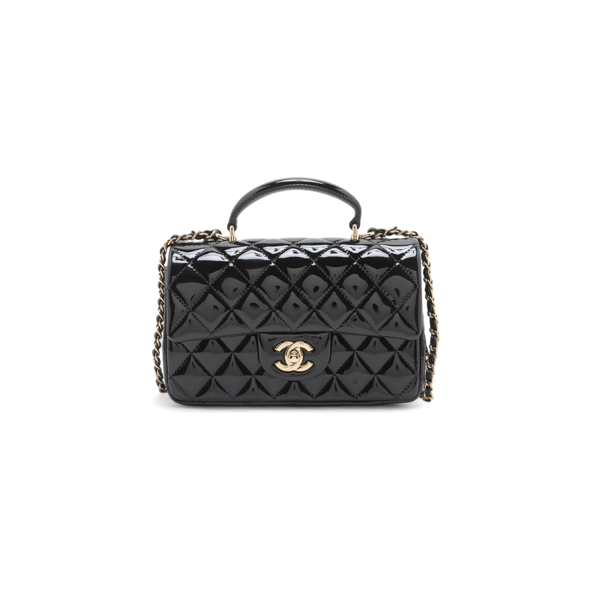 CHANEL MINI CLASSIC HANDBAG WITH TOP HANDLE AS2431 (20*12*6cm)